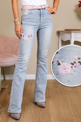 Jean Flare Bootcut fleur