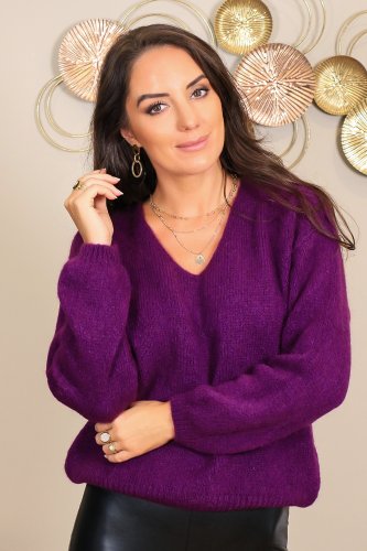 Pull en laine Violet Lea