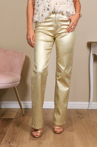 Pantalon huilé doré Goldy