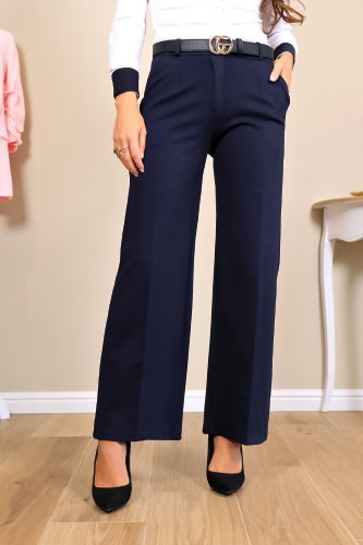 Pantalon large bleu marine Pretty