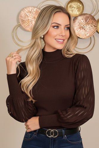 Pull marron Ilda