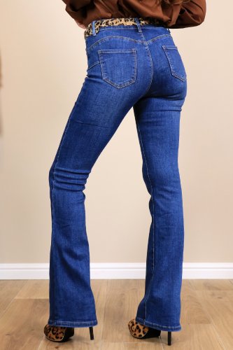 Jean flare push up bleu Lady