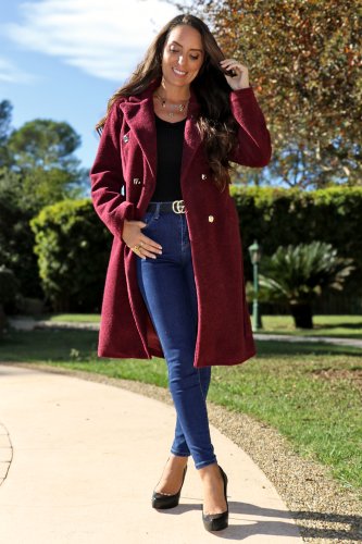 Manteau bordeaux Kelly