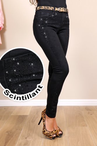 Jean skinny Push up Scintillant