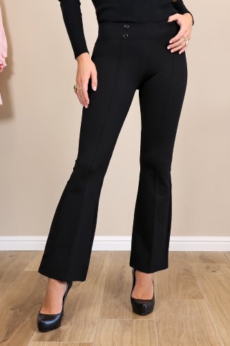 Pantalon noir évasée Leslie