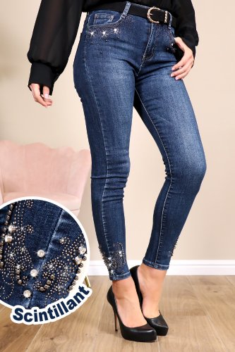 Jean skinny strass Shinny
