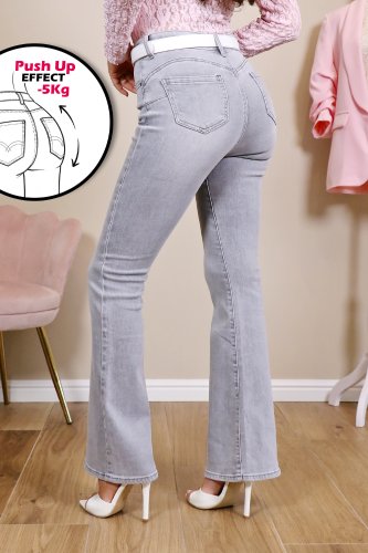 Jean flare Push up gris Serena