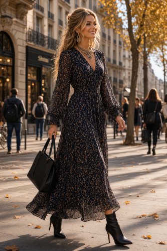 Robe longue fleurie Anais