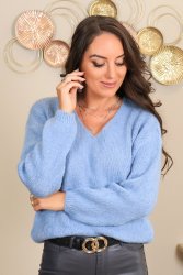 Pull laine bleu Lea2