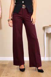 Pantalon large bordeaux2