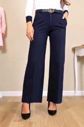 Pantalon large bleu marine2