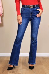 Jean flare bleu délavé Ambre2