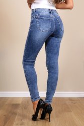 Jean skinny Push up bleu délavé Ava2
