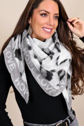 Echarpe grise Hope Love2