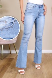 Jean flare bleu Push up clous2