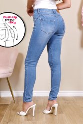 Jean skinny bleu délavé Push up Jade2