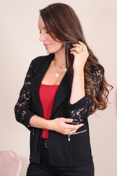 Gilet noire léger dentelle Brooke2