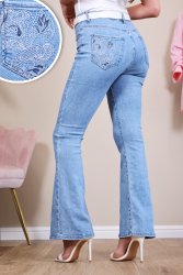 Jean skinny bleu broderie poches2