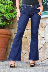 Jean flare brut avec ceinture Diana2