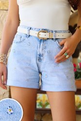 Short en jean bleu marguerite2