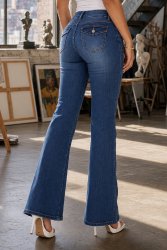 Jean flare bleu délavé Emma2