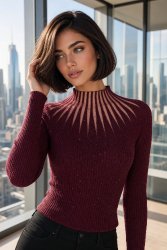 Pull strass bordeaux Eva2